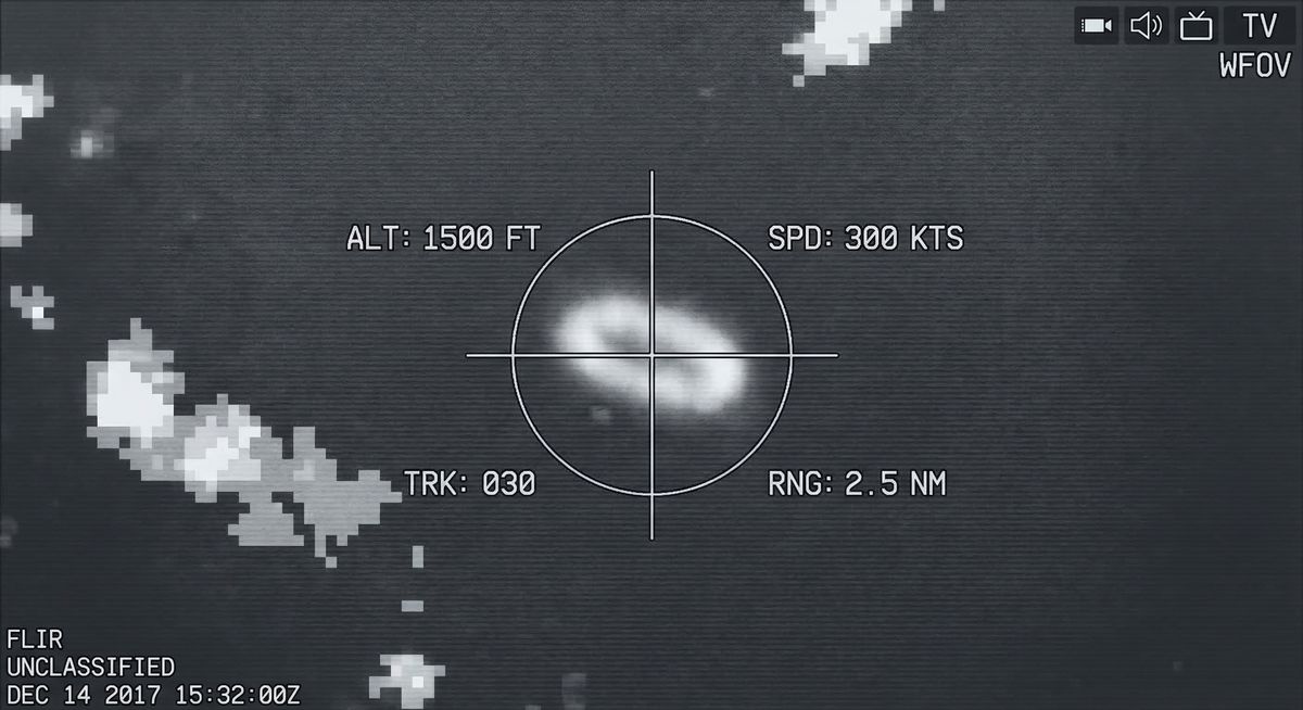 Infrared sensor footage of an unidentified object
