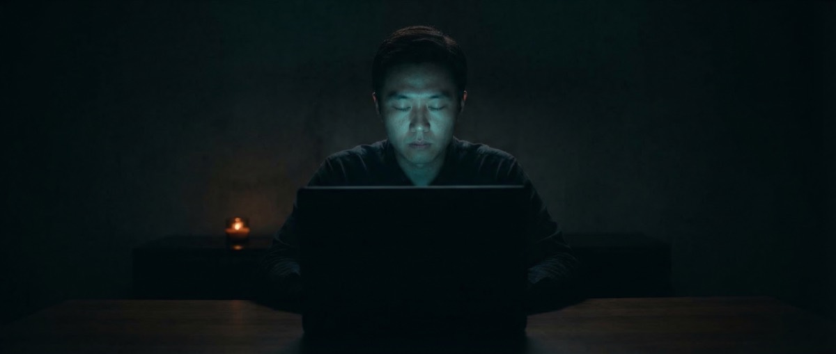 A remote viewer in deep concentration